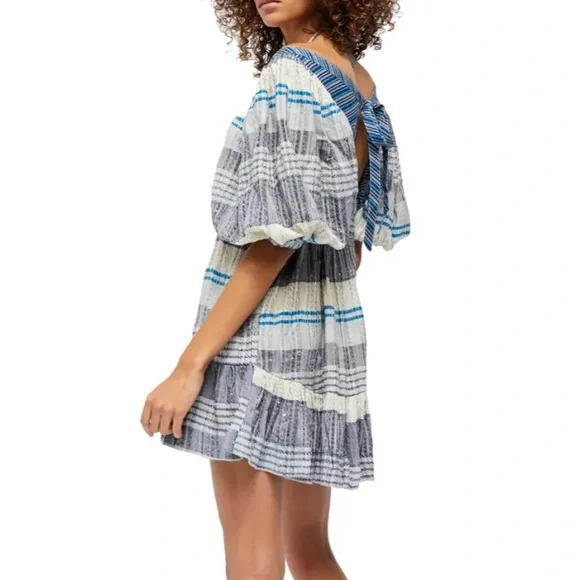 FREE PEOPLE Cozy Stripe Minidress sz M! NWOT! - Picture 3 of 7